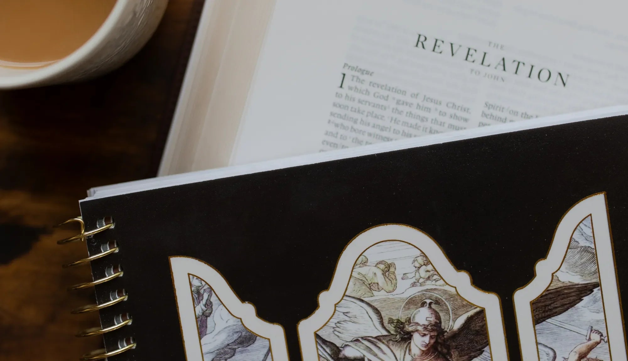 The book of revelation study cover on an open revelation bible study