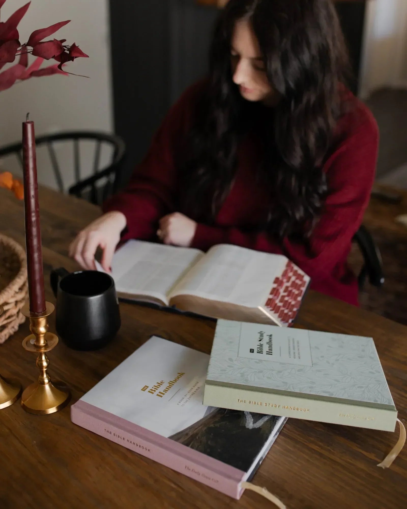 Women reading her Bible