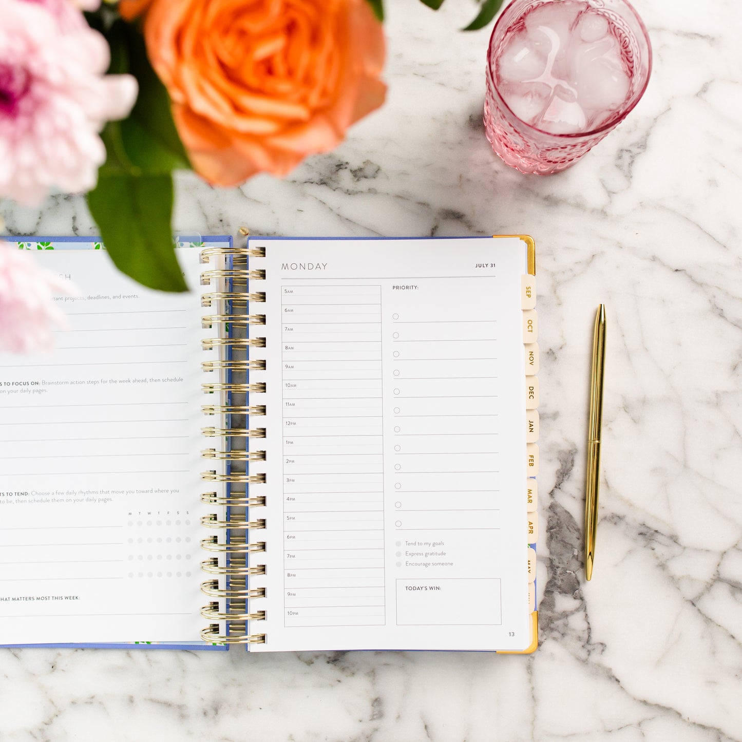 2023 - 2024 Academic Season by Season Daily Planner | Bluebird