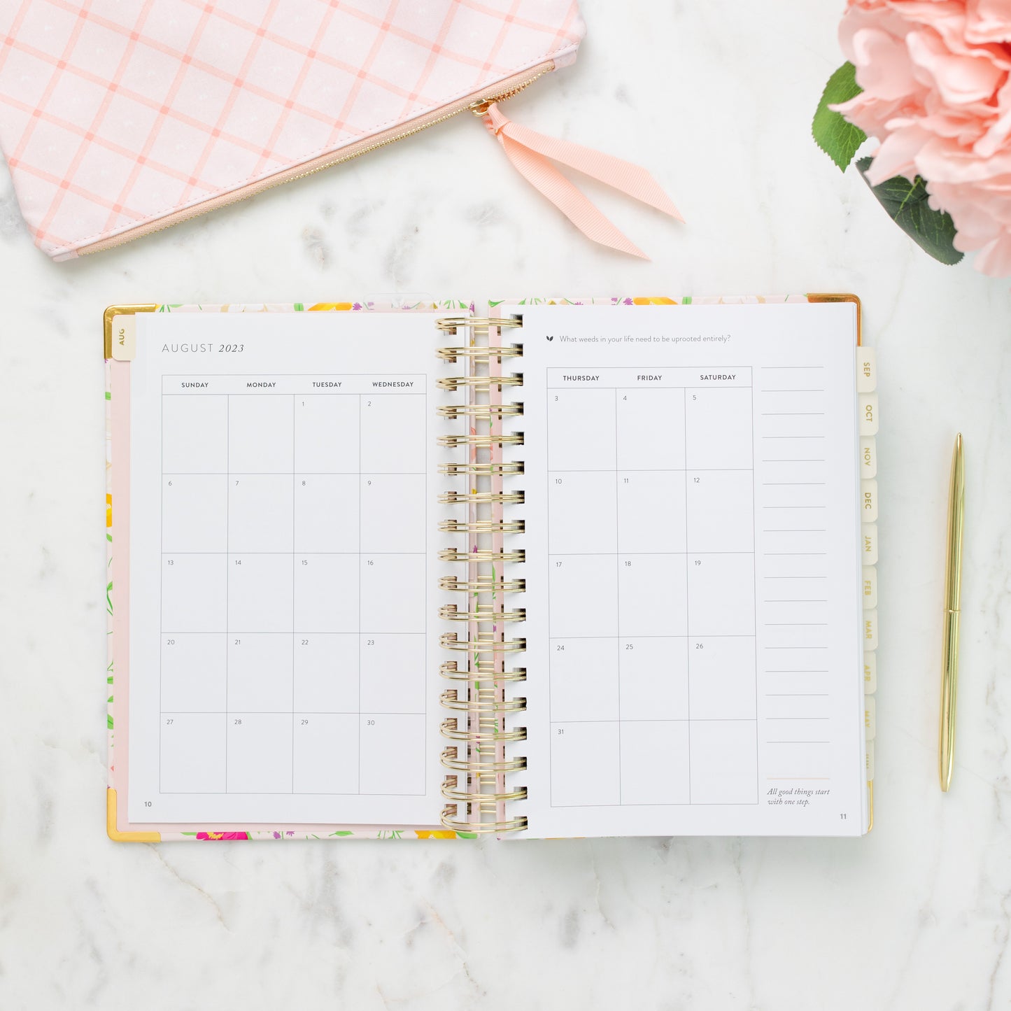 2023 - 2024 Academic Season by Season Daily Planner | Blush Blooms