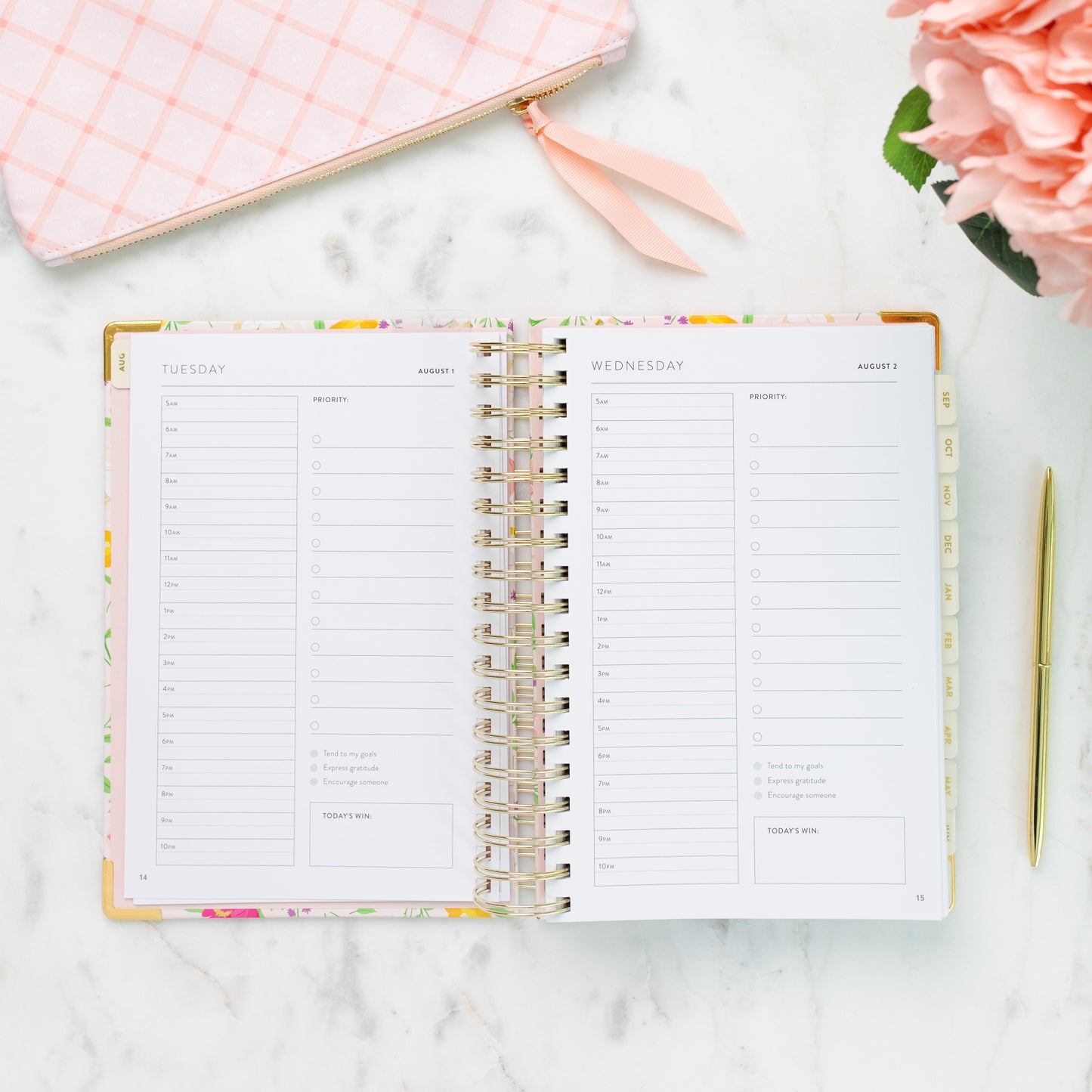2023 - 2024 Academic Season by Season Daily Planner | Blush Blooms