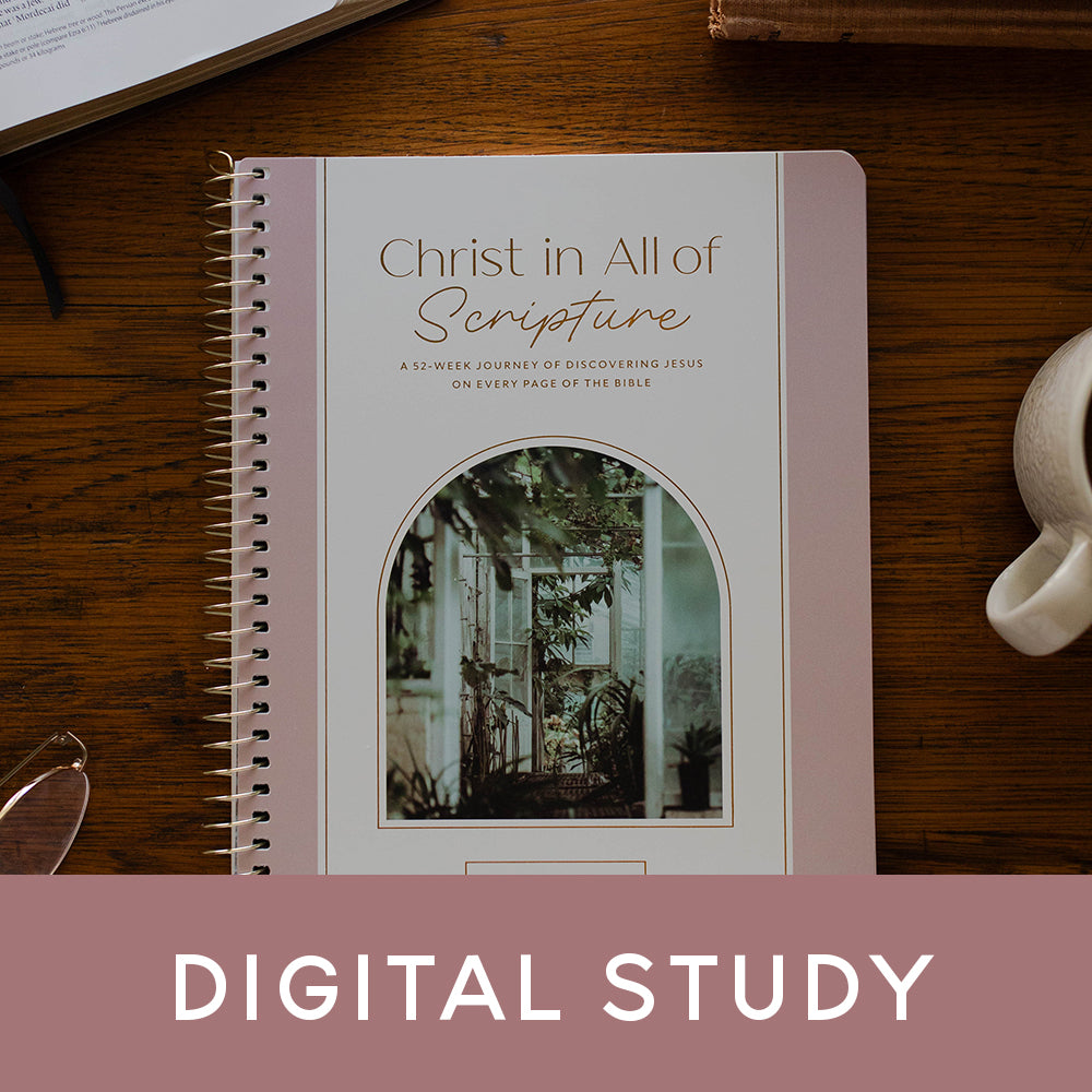 Bible study sitting on wooden table with banner that reads Digital Study over the image.