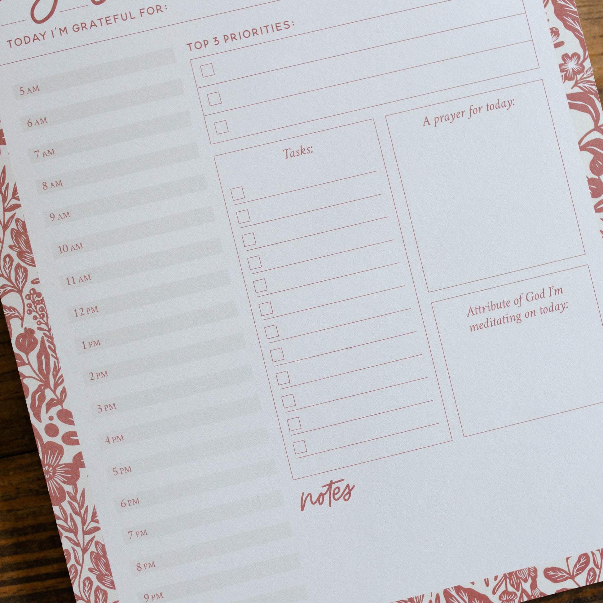 Day by Day Daily Planner Pad - Citrus | The Daily Grace Co.