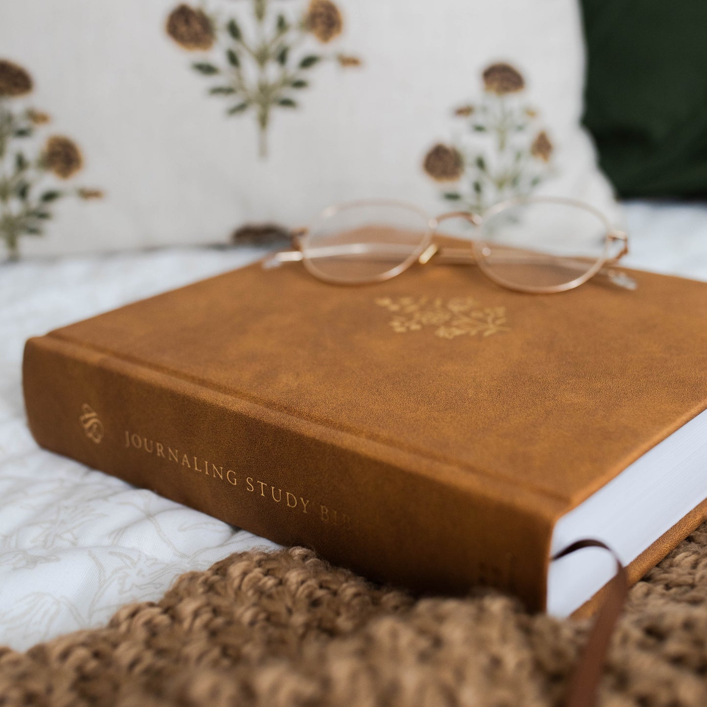 ESV Journaling Study Bible TruTone over Board, Nubuck Caramel | TDGC