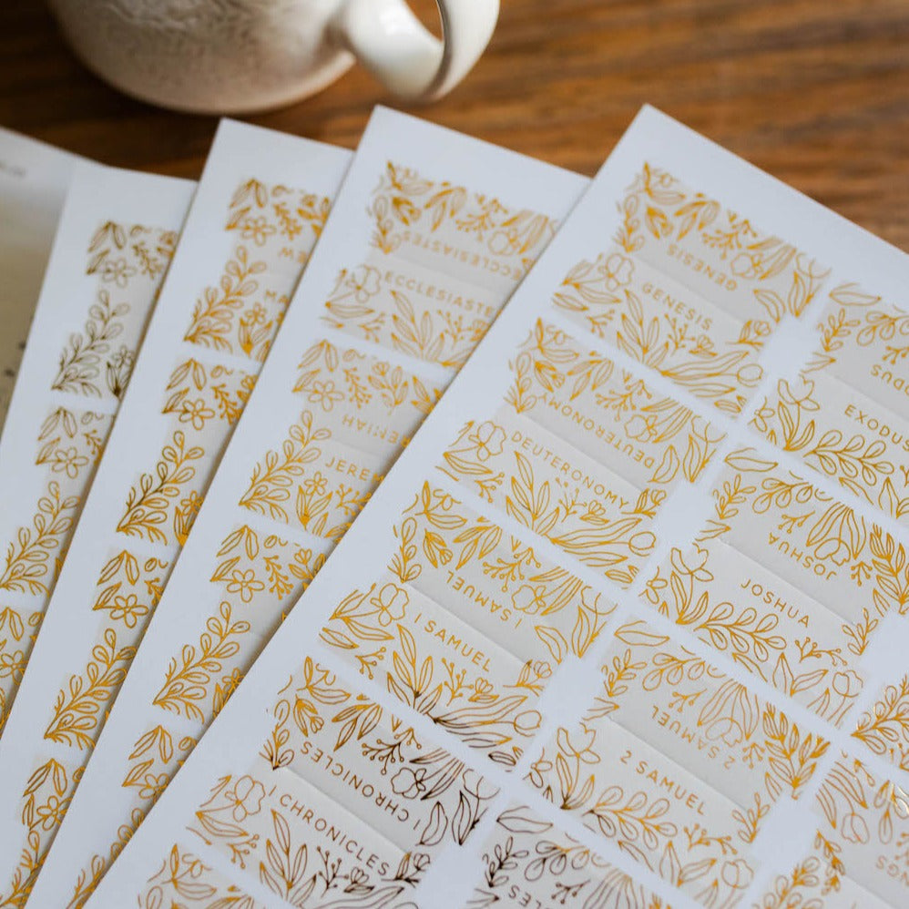Gold Foil Bible Tabs for Bible organization