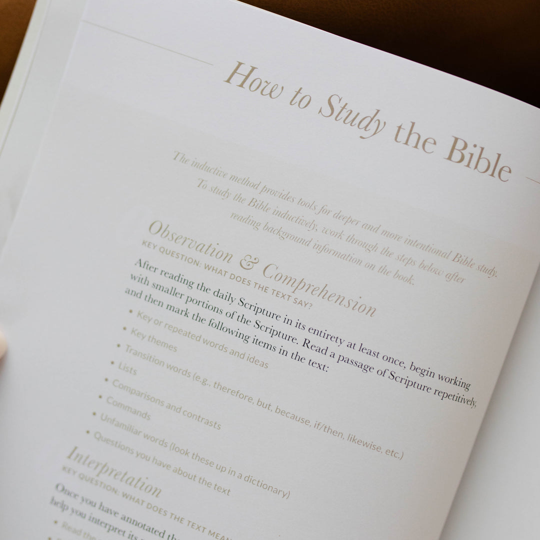 It Is Well Study opened to the How to study the bible page
