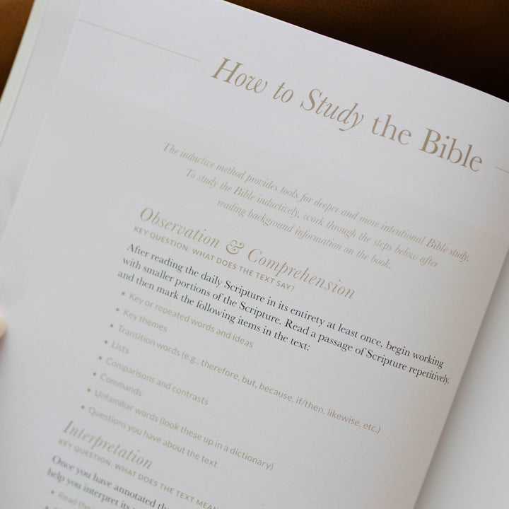 It Is Well Study opened to the How to study the bible page