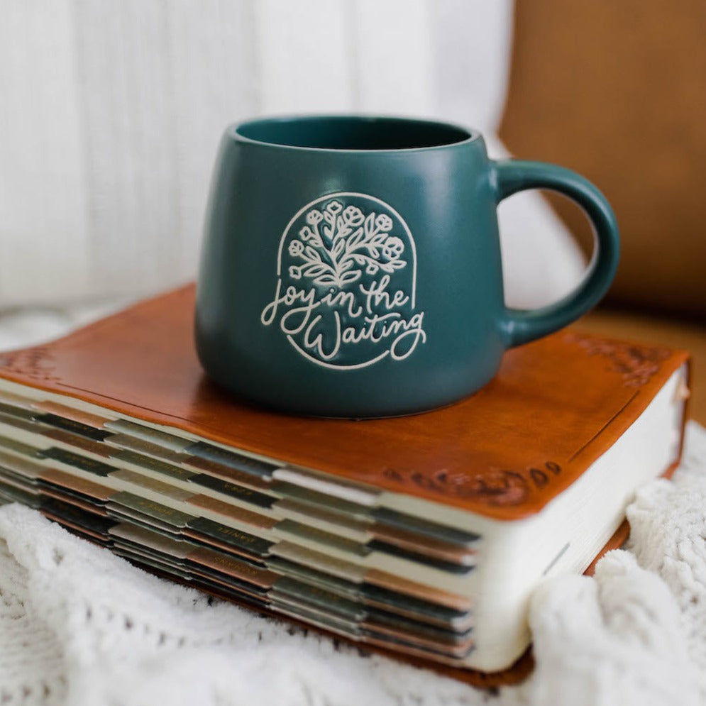 Christian Mug sitting on a bible