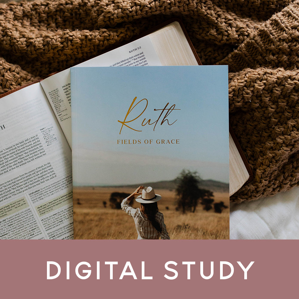Bible study on top of a Bible with the words DIgital Study overlaying the image.