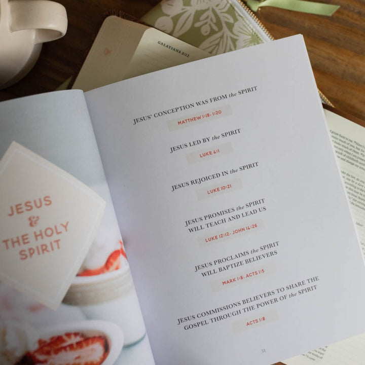 Bible Study opened to writing and scripture