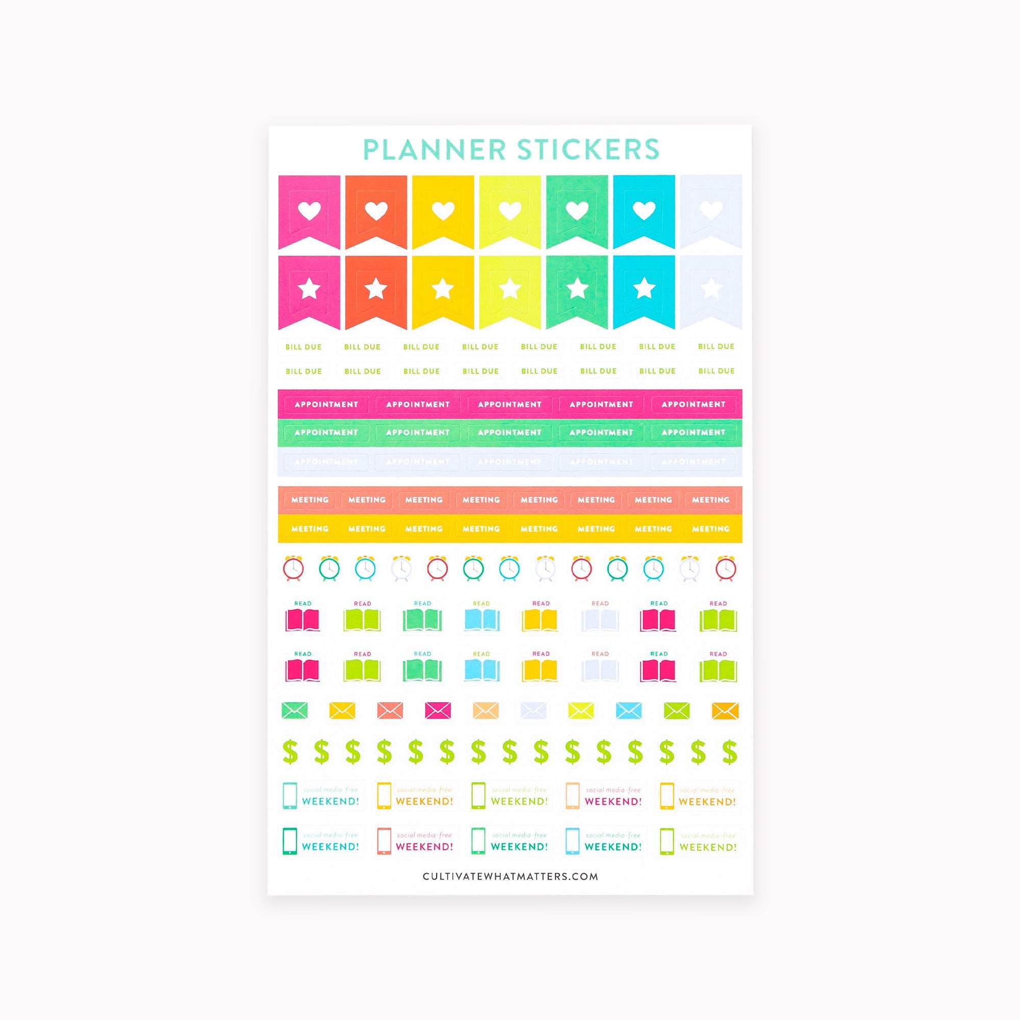 Days Of The Week Stickers – Paper Hearts Planner Co.