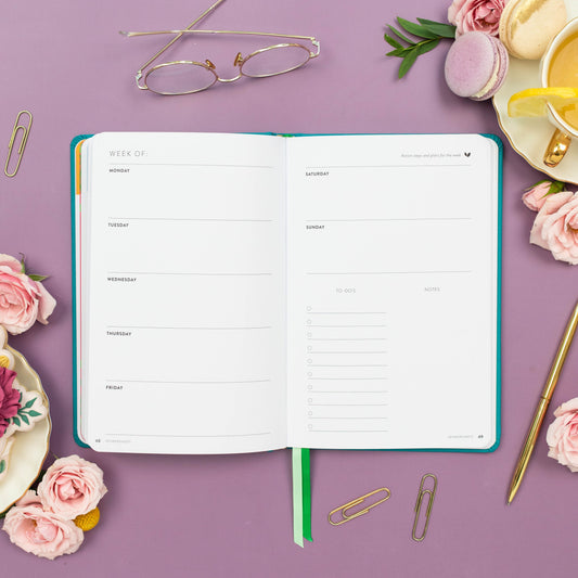 90-Day PowerSheets® Goal Planner | Weekly Undated (Ivy)