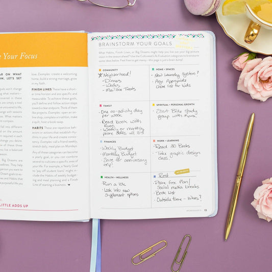 90-Day PowerSheets® Goal Planner | Weekly Undated (Lavender)