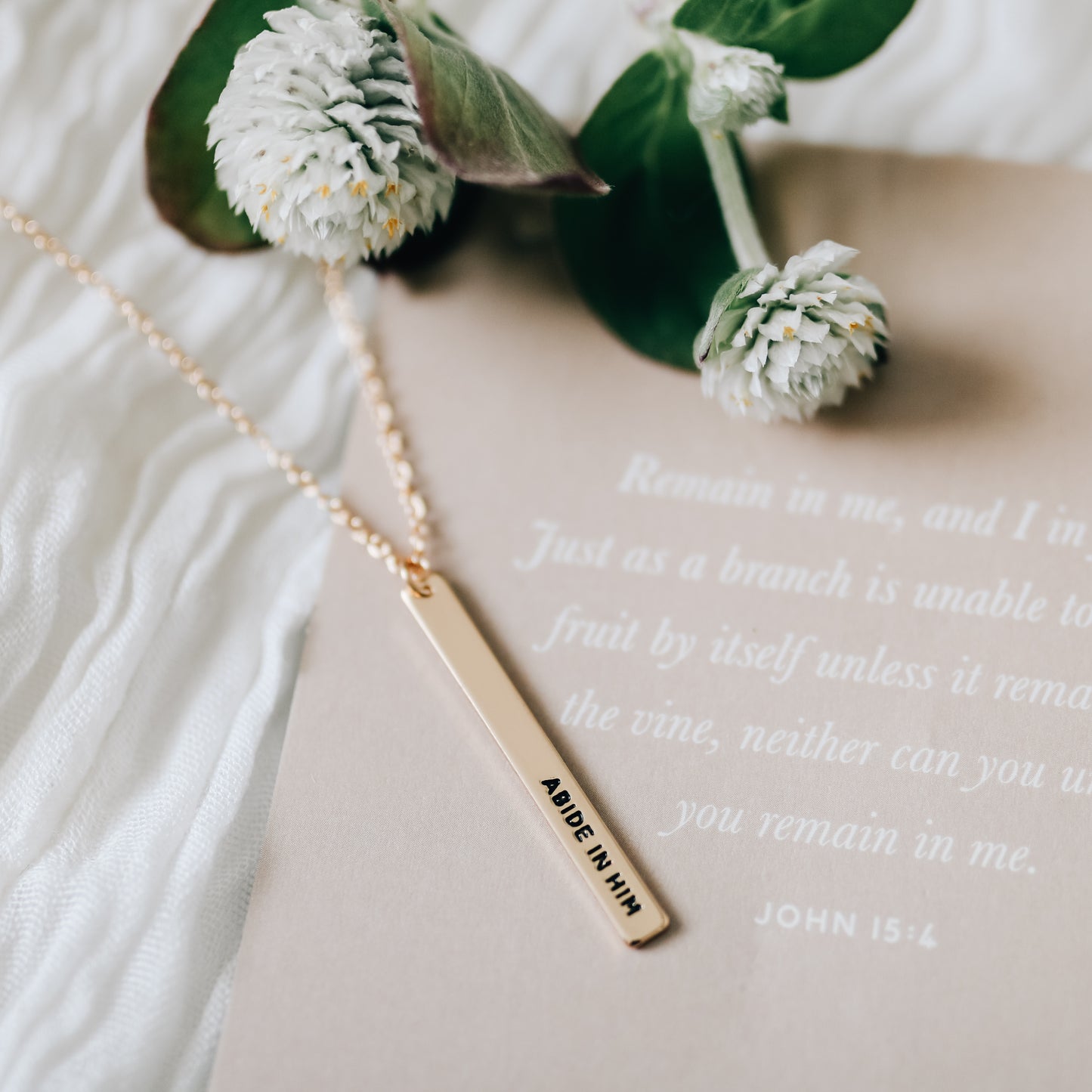 Abide in Him Pendant Necklace