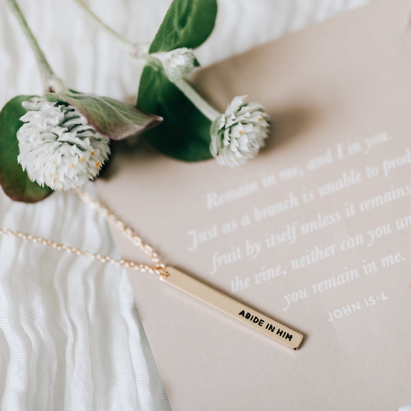 Abide in Him Pendant Necklace