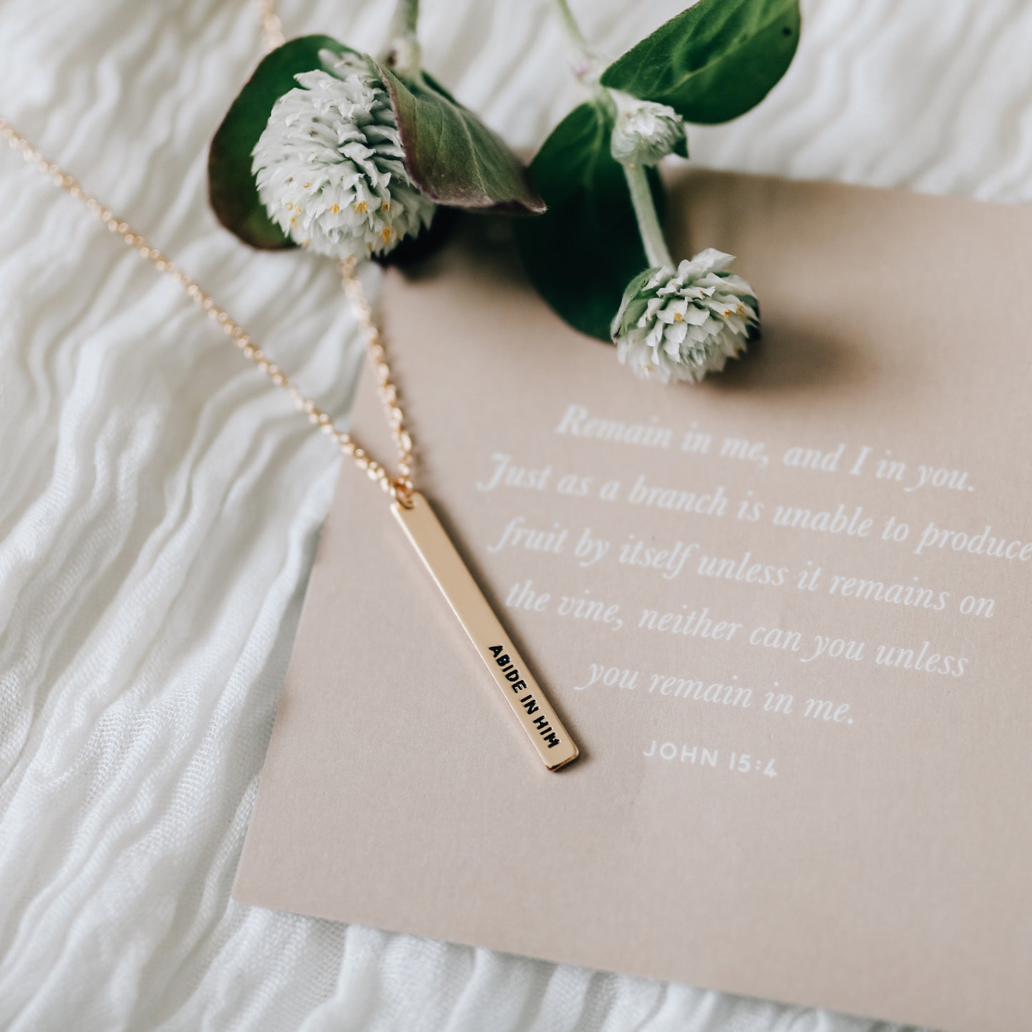 Abide in Him Pendant Necklace
