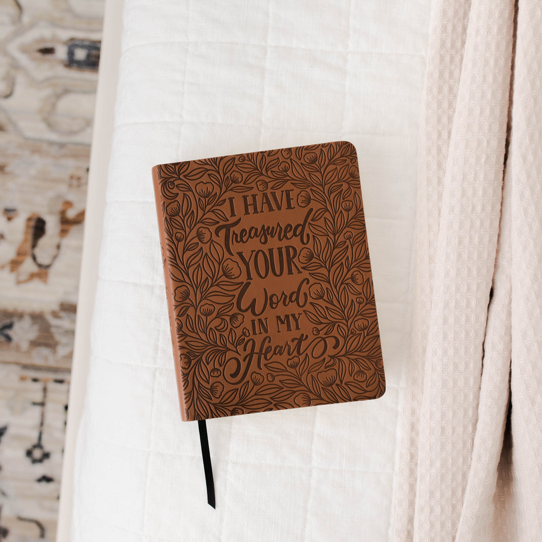 brown leather beautiful journaling bible
