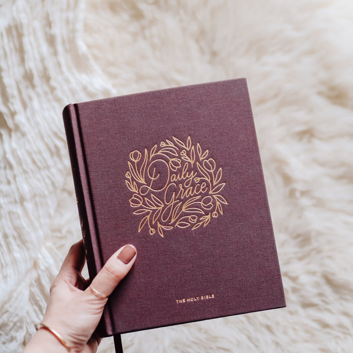 gold foil beautiful floral esv bible