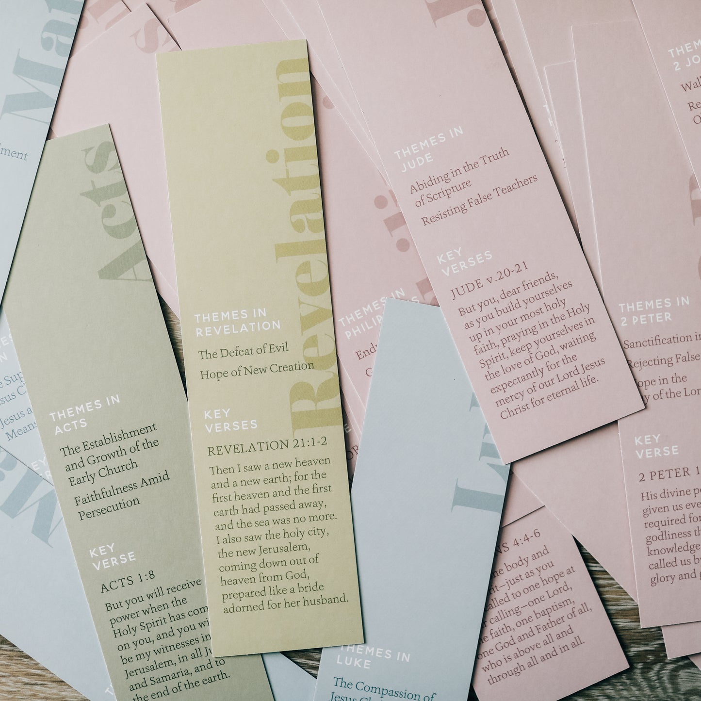 New Testament Books of the Bible Bookmark Set