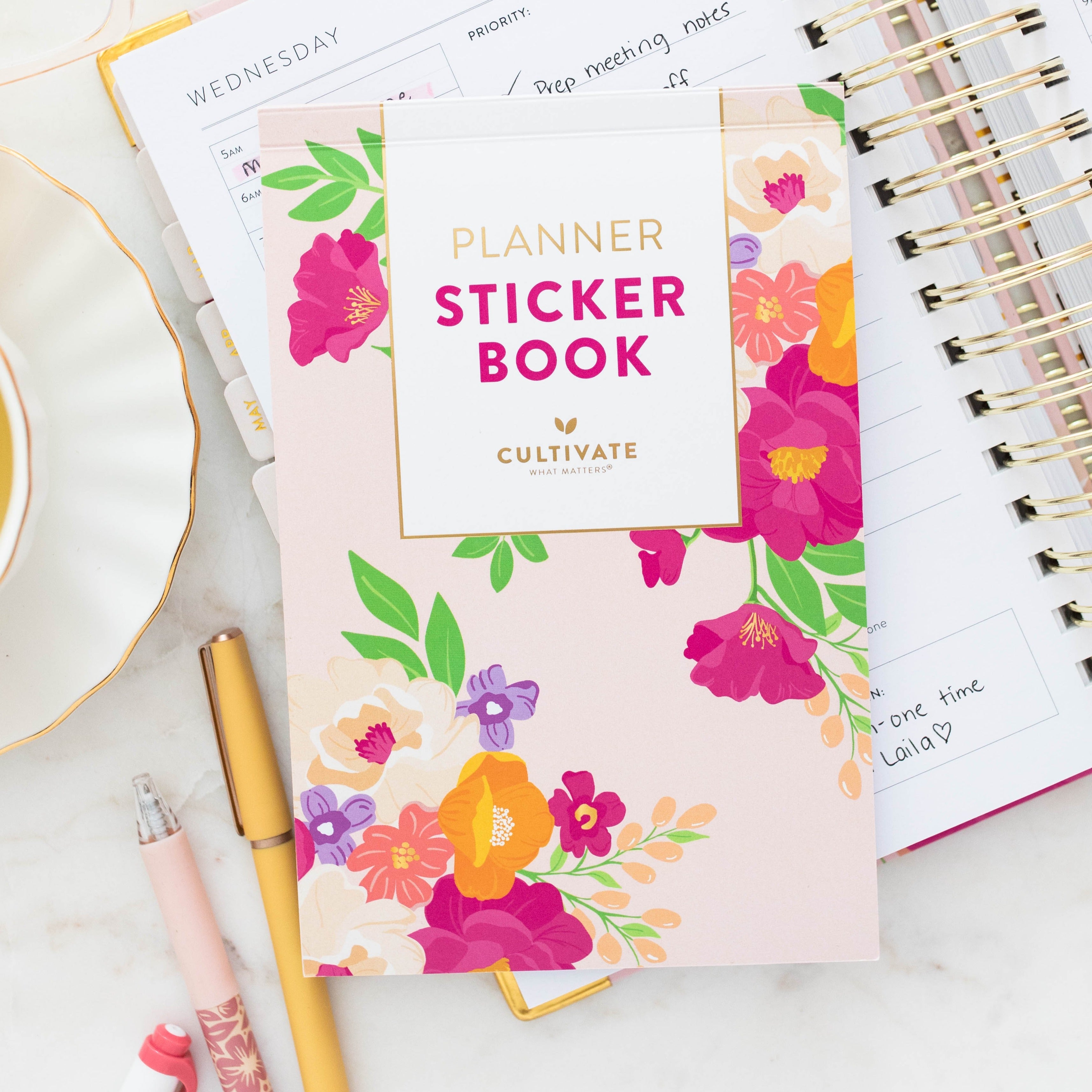 Books & Flowers Aesthetic Planner Stickers, Planning Time Journal Stic –  Swallow Wind Art