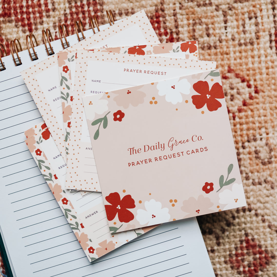 Floral cards for prayer requests