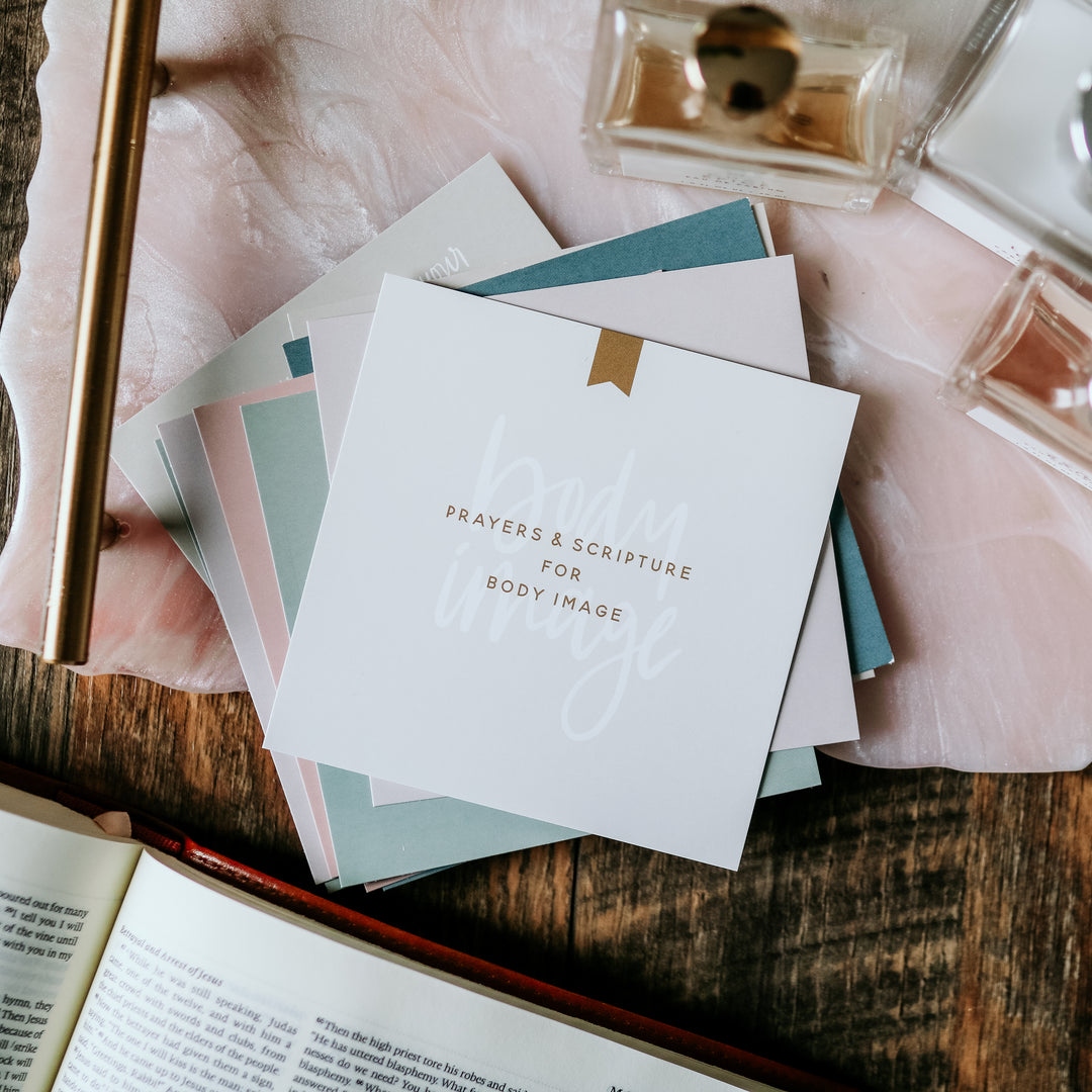 cards with prayer prompts for body image