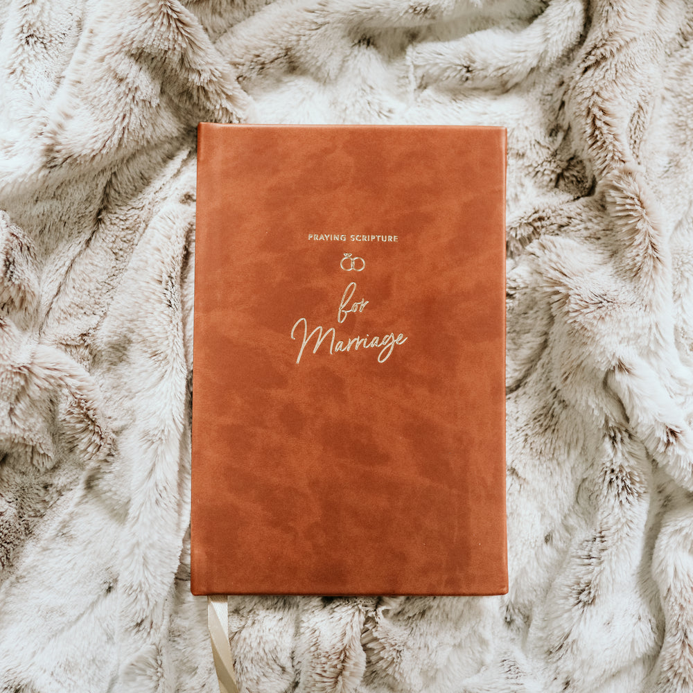 A leatherette journal with prayers for your marriage