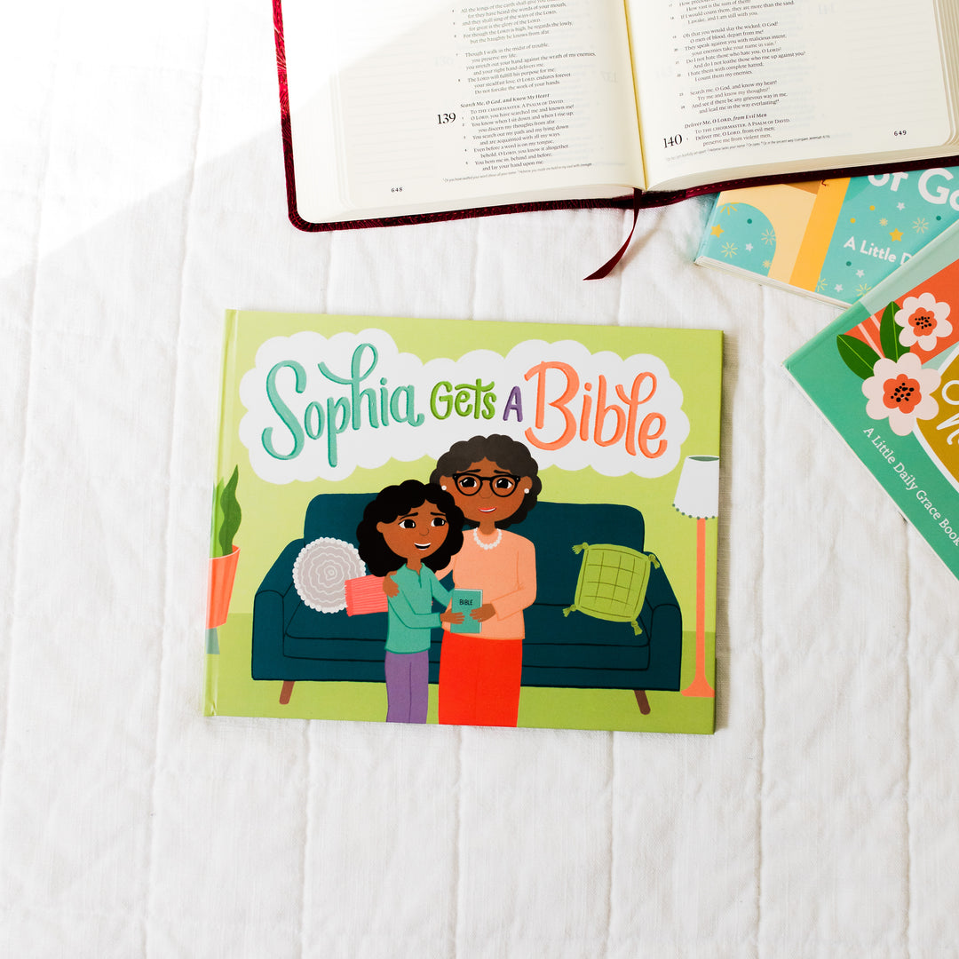 Sophia Gets a Bible - Children's illustrated, colorful book front cover