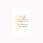 Cultivate What Matters - Art Print - You Know All Those Things - Gold Foil 