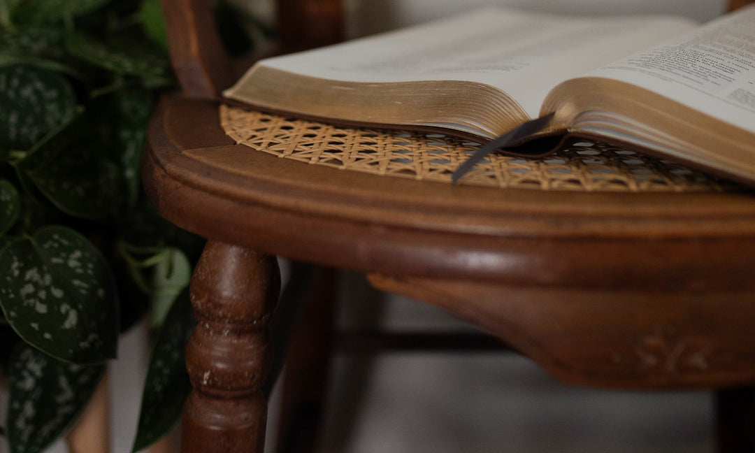 Book on a wooden chair