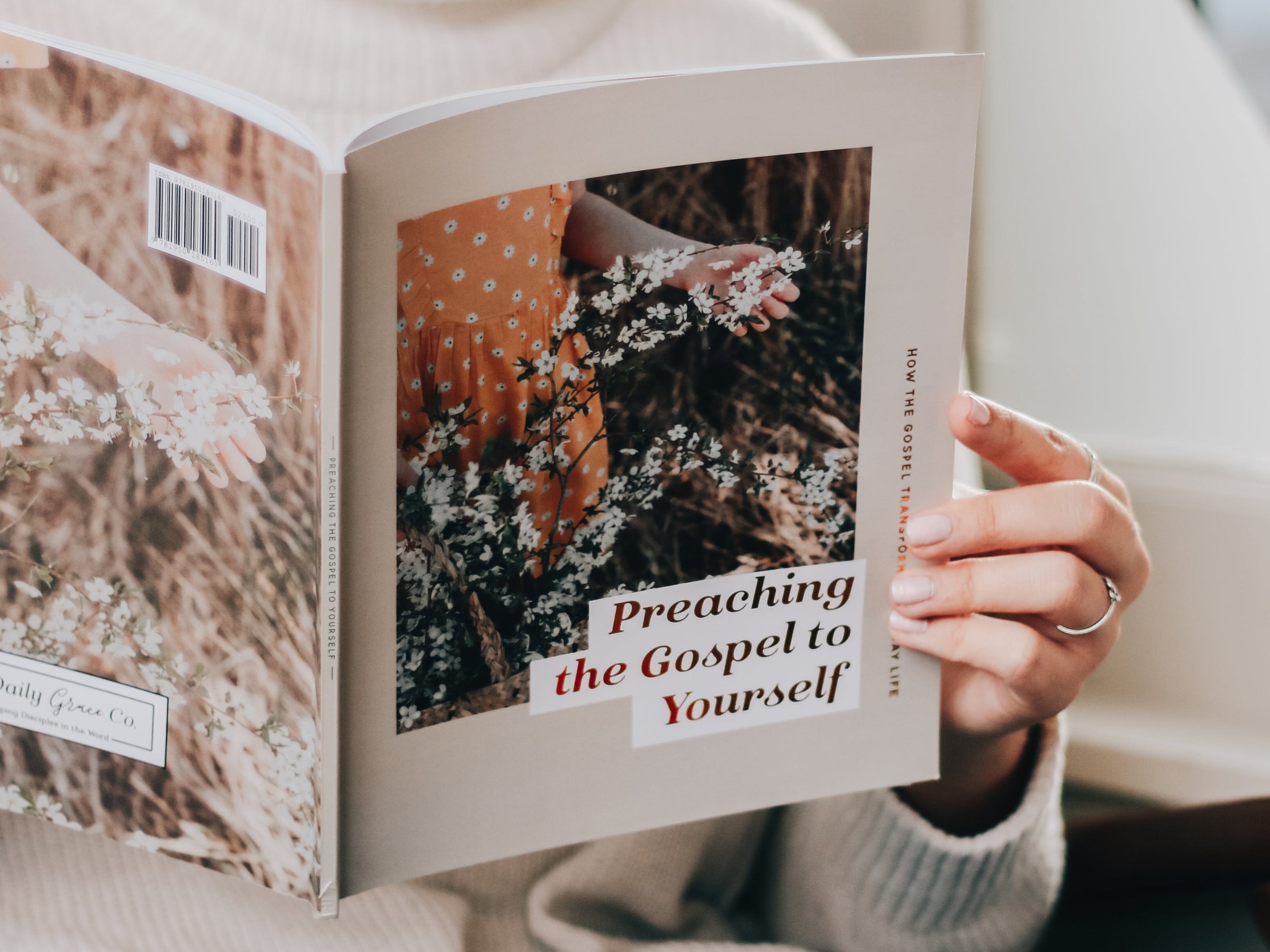 woman holding Bible study