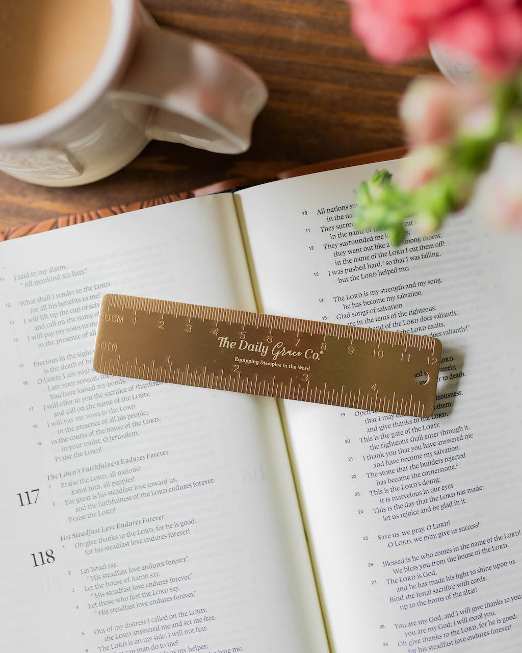 ruler on top of Bible.