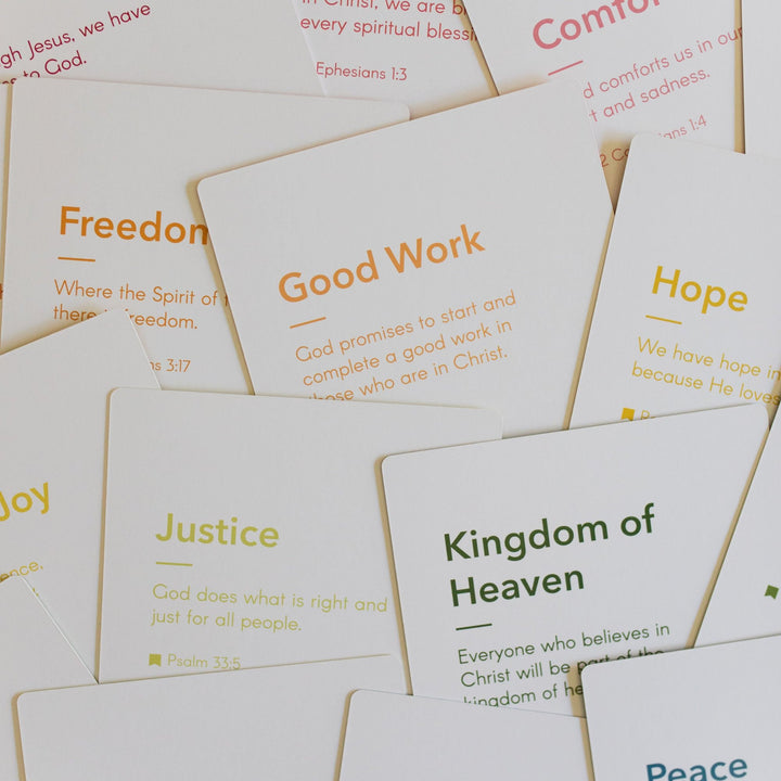 Examples of promises of God verse cards for kids