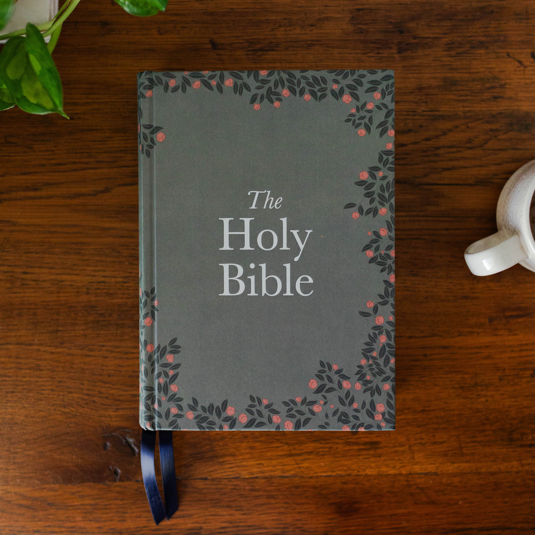 Green bible with florals