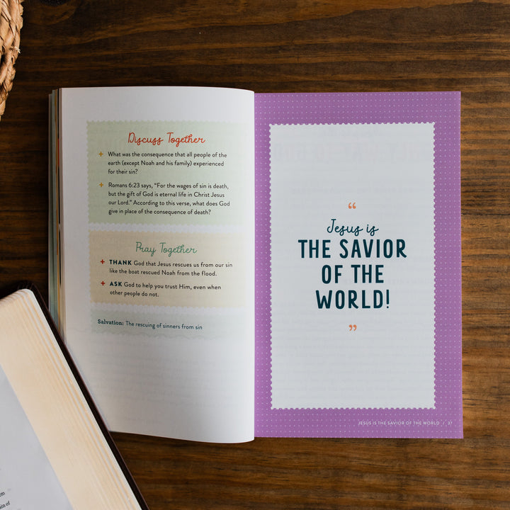 All About Jesus Kids and Family Devotional On Table