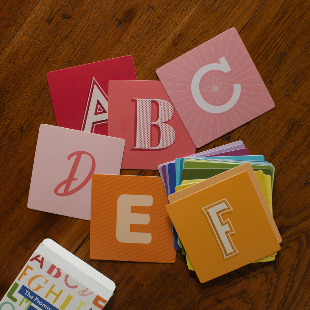 Multiple Promises of God Verse Card set spread out on a wooden table