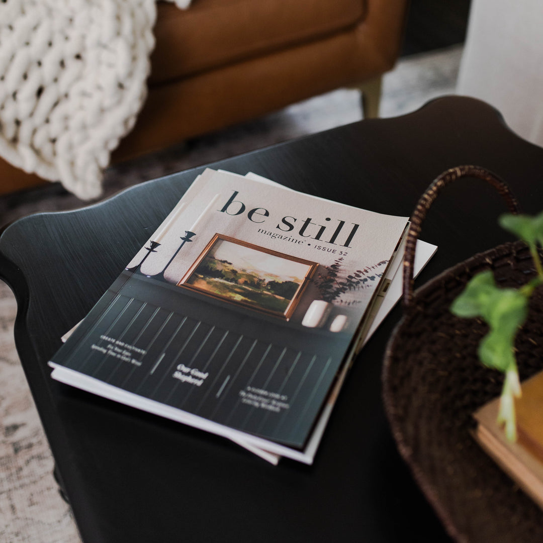 magazine for christian women on coffee table