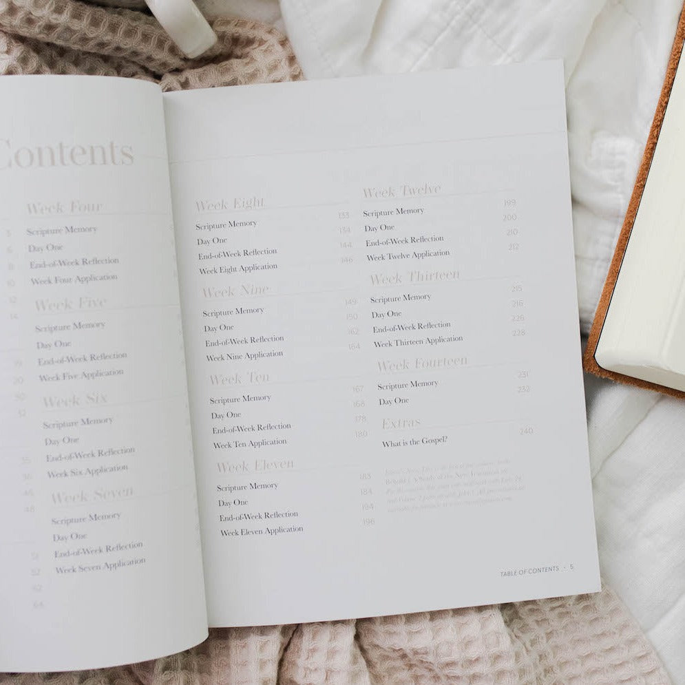 bible study table of contents