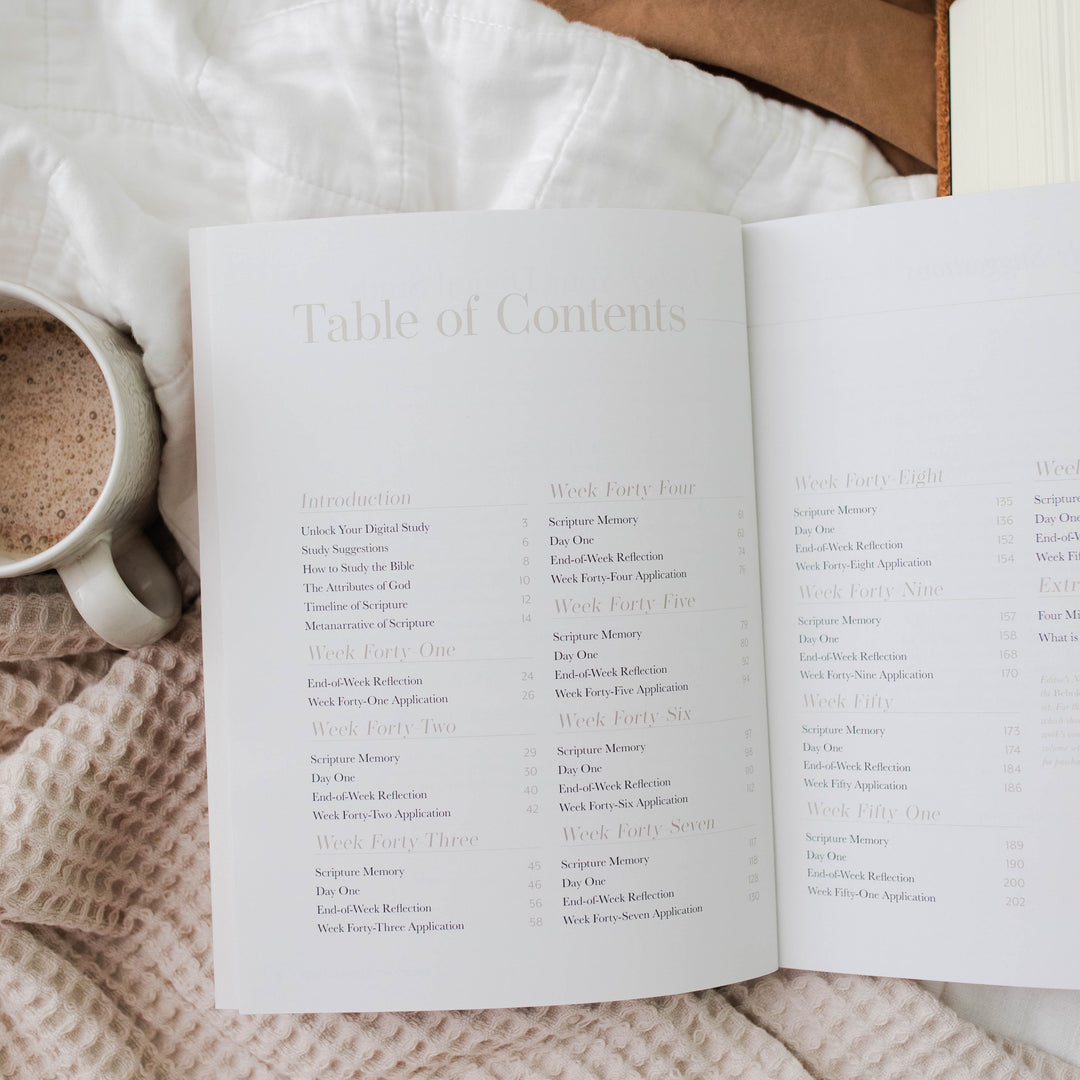 women's bible study table of contents