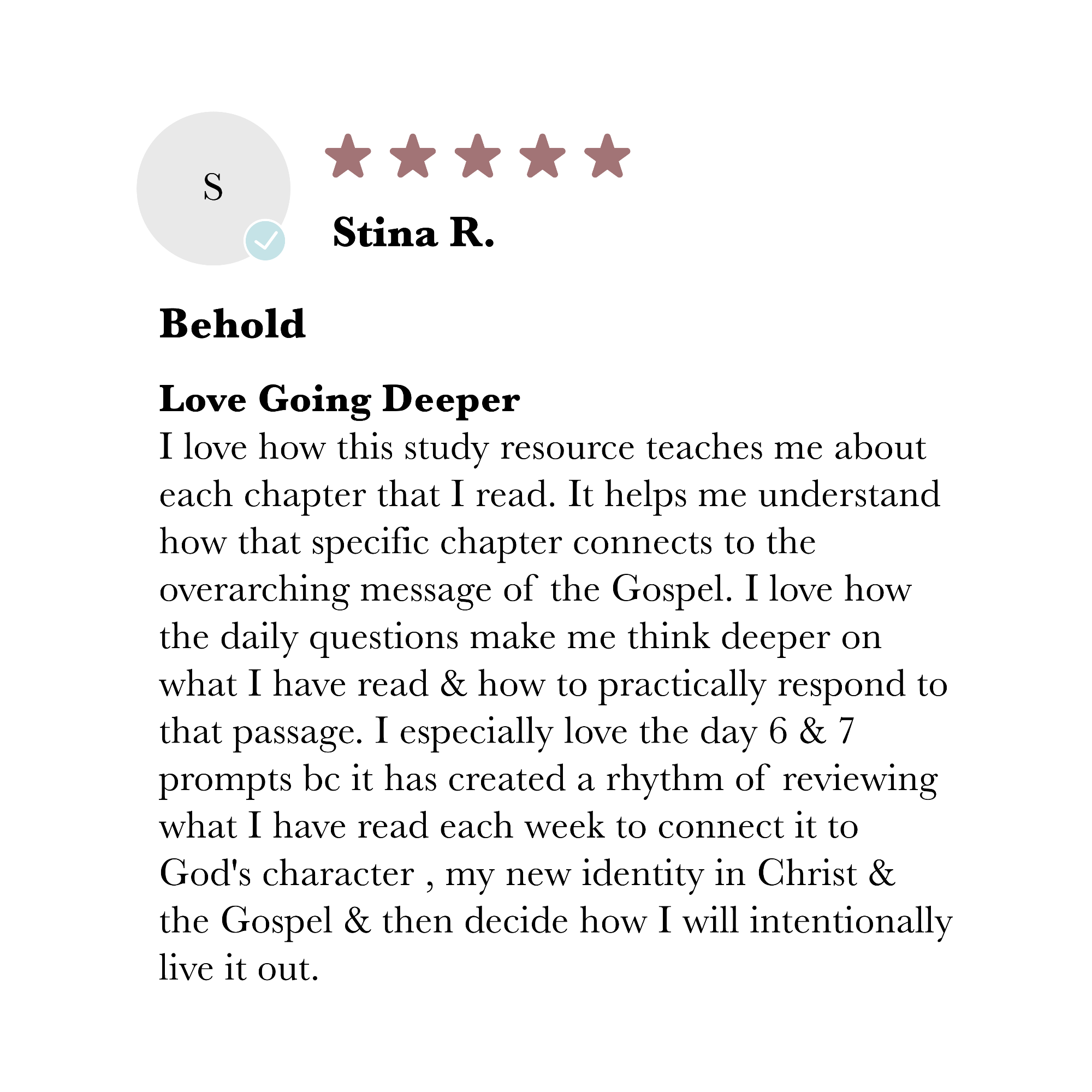 Review from Stina R