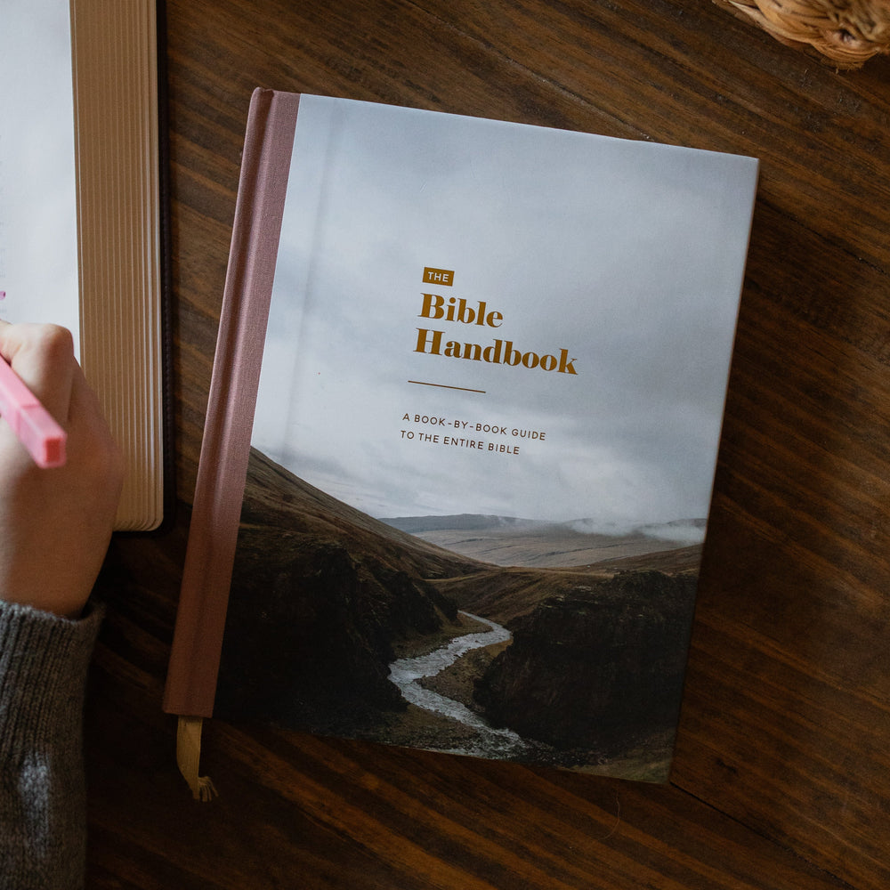 Bible Handbook on desk