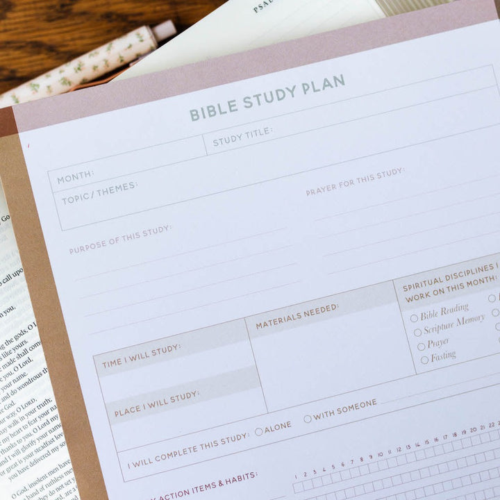 how to make a bible study plan notepad