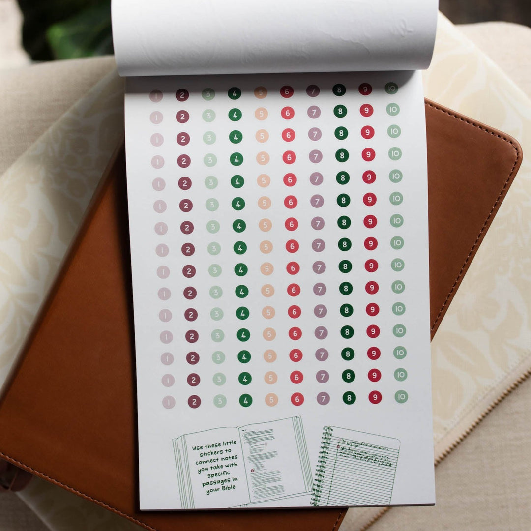 stickers to organize bible notes in margins