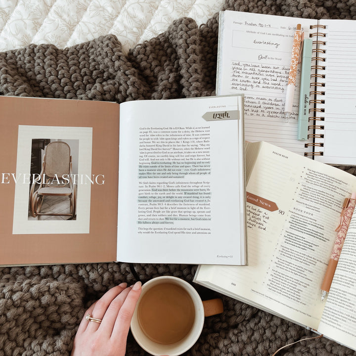 Book on the names of God with Bible and journal