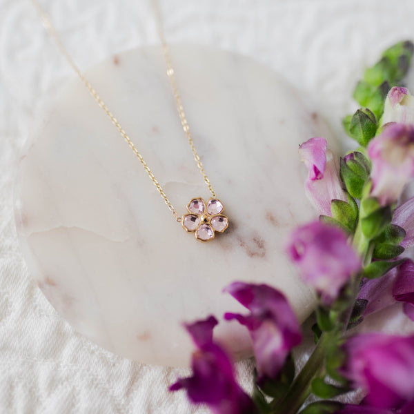 Flower and Disc Personalised Message Necklace Wedding Gift Set | Bloom  Boutique