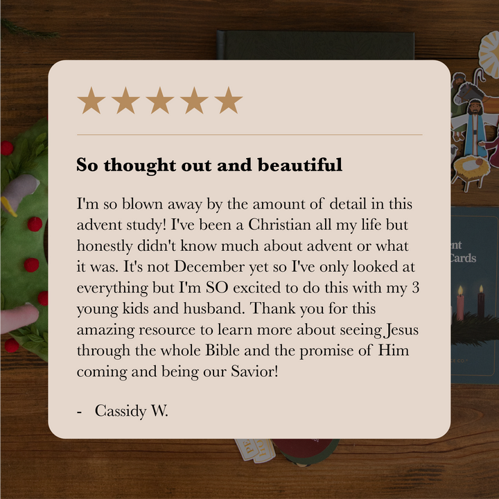 Cassidy W. writes a 5 star review about the family bundle from the advent product collection