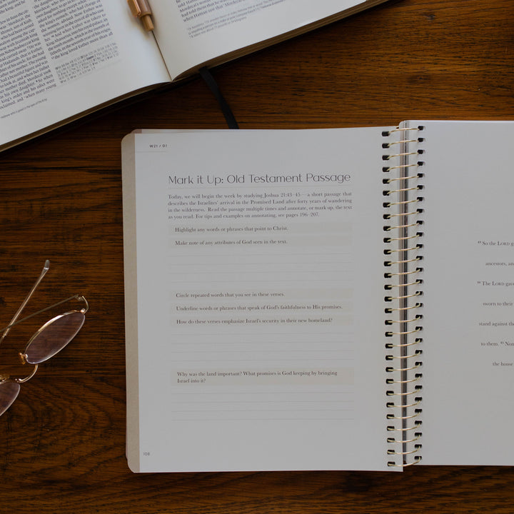 example pages of marking up old testament for verse mapping in women's bible study on Jesus