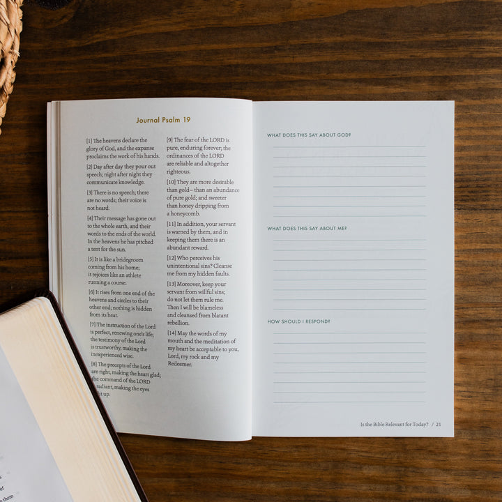 Identity teen devotional on table