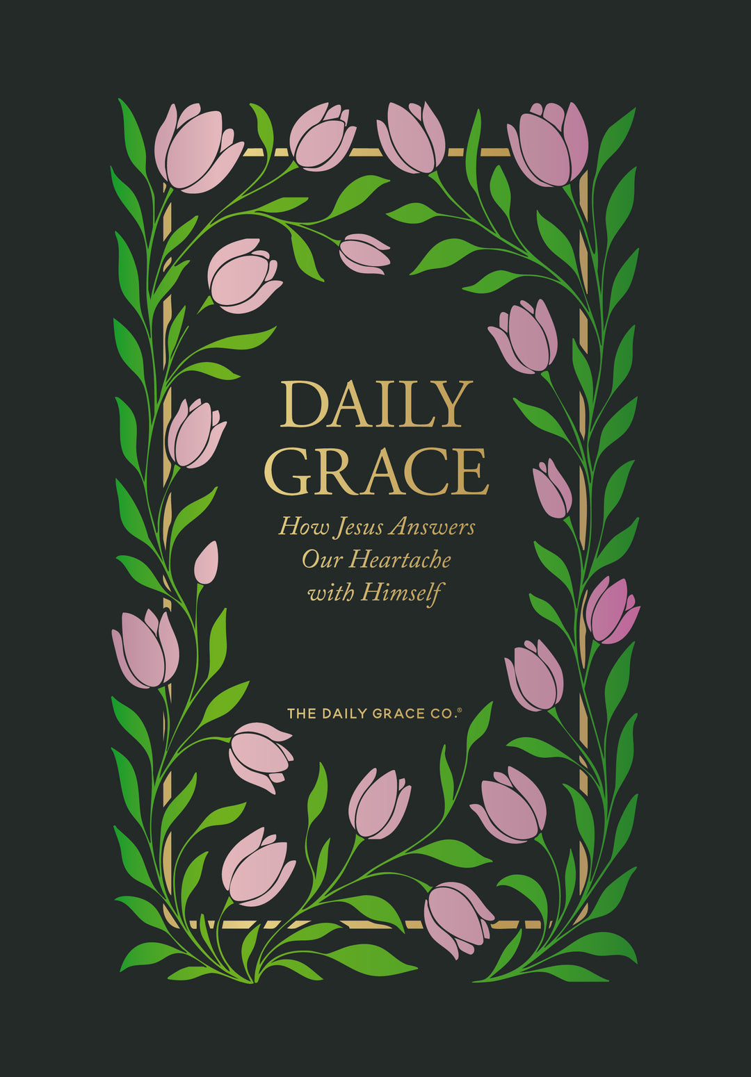 The Daily Grace Book cover with pink flowers and greenery on the cover