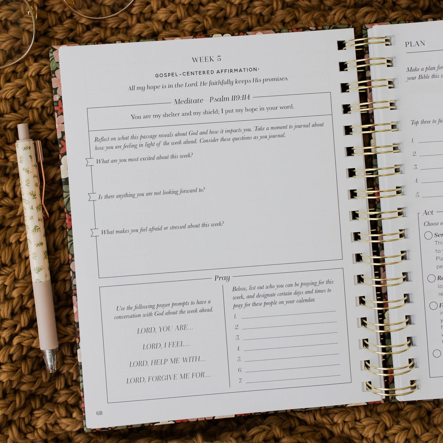 Daily Grace Planner - Almond Blossom Spiral | TDGC